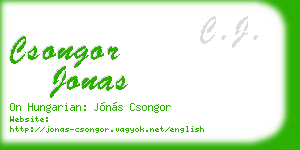 csongor jonas business card