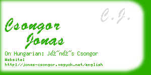 csongor jonas business card